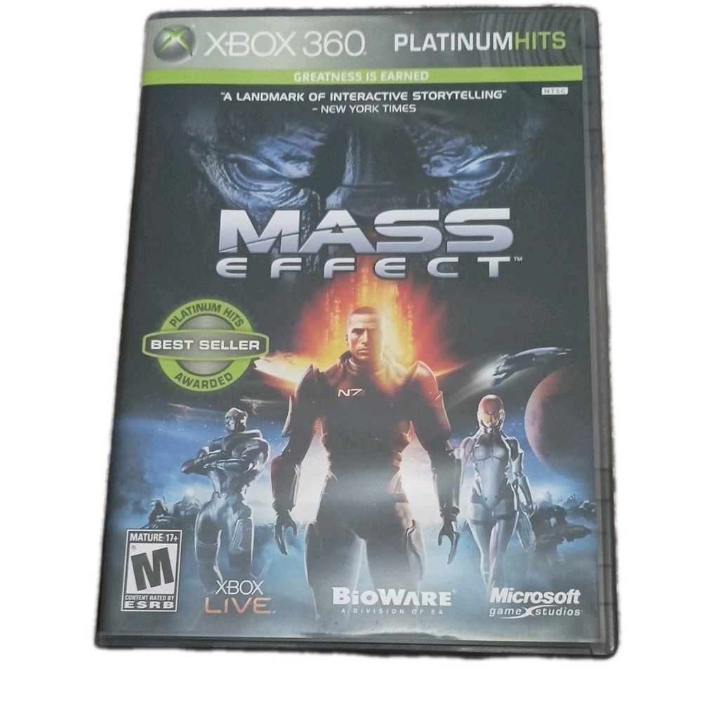 Xbox 360 Mass Effect Platinum Hits CIB 2-Discs Manual Tested 0882224743075